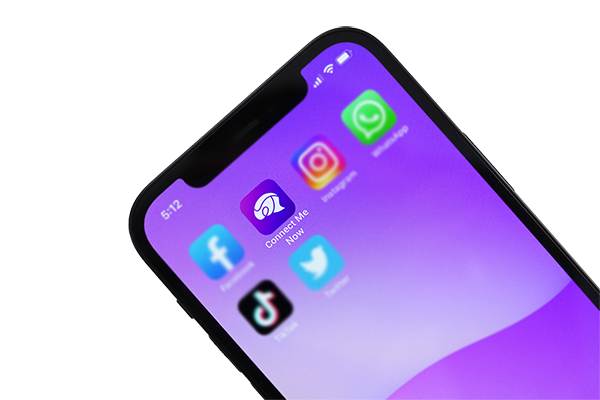 App Connect Me Now op iphone